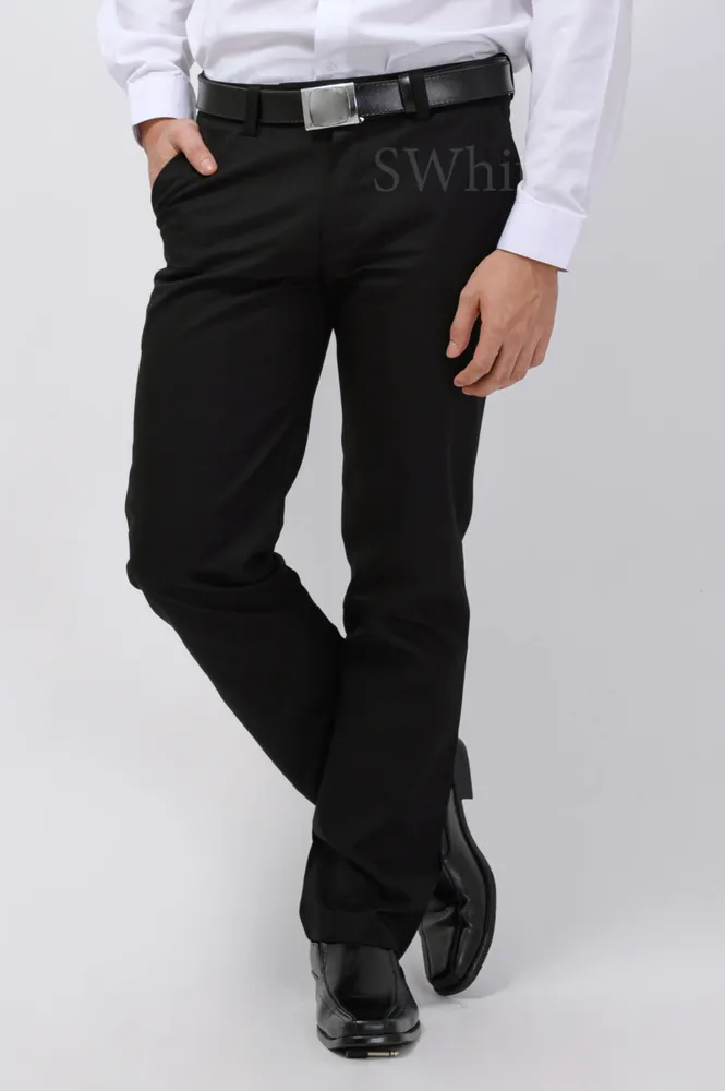 กางเกงสแล็คนิสิต/นักศึกษาชาย สีดำ