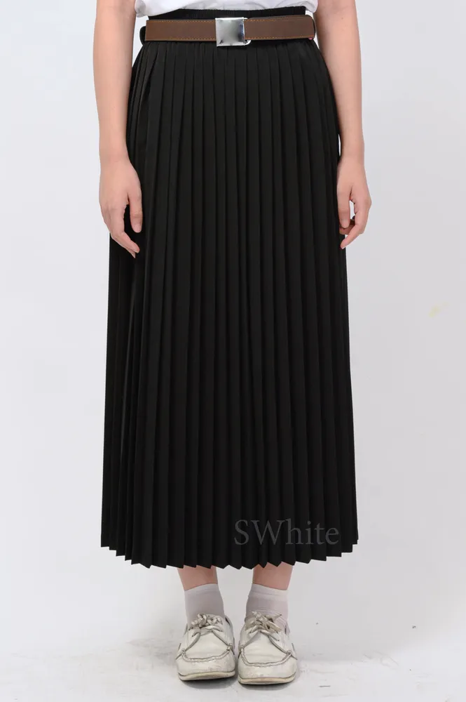 กระโปรงพลีทนิสิต/นักศึกษา สีดำ