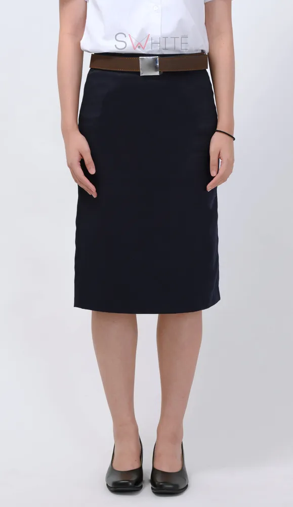 กระโปรงสอบผ้ายืด สีดำ